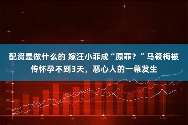 配资是做什么的 嫁汪小菲成“原罪？”马筱梅被传怀孕不到3天，恶心人的一幕发生