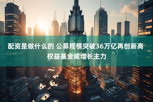 配资是做什么的 公募规模突破36万亿再创新高 权益基金成增长主力