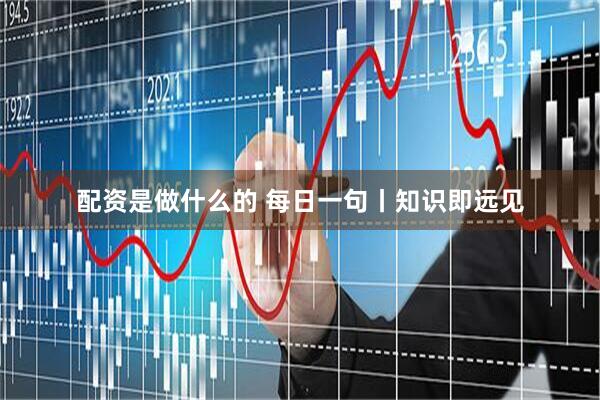 配资是做什么的 每日一句丨知识即远见